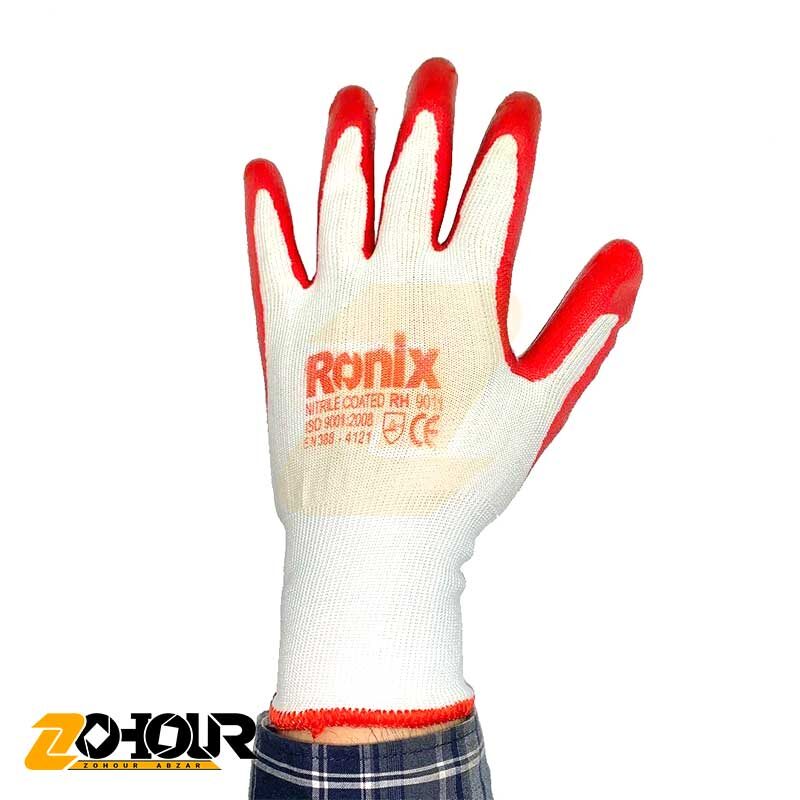 دستکش ایمنی نیتریل مدل رونیکس مدل Ronix RH-9011