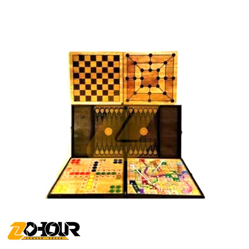 پکیج ۶ بازی منچ تخته شطرنج مارپله دوز چکرز