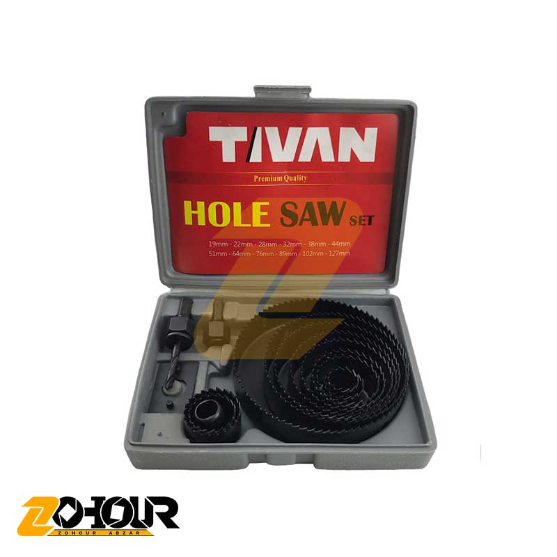 مجموعه 16 عددی مته گرد بر تیوان مدل Tivan Hole Saw